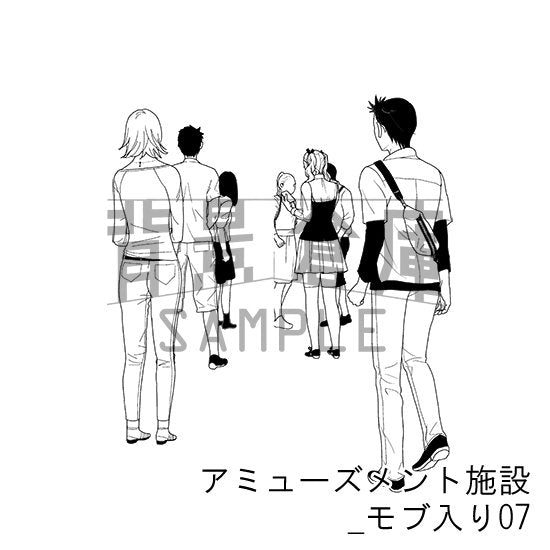 「アミューズメント施設_ライブハウス20」に合わせられるモブの差分です。