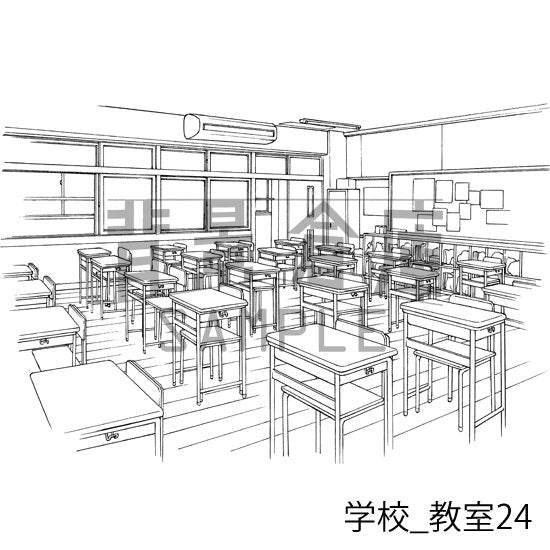 学校の教室です。