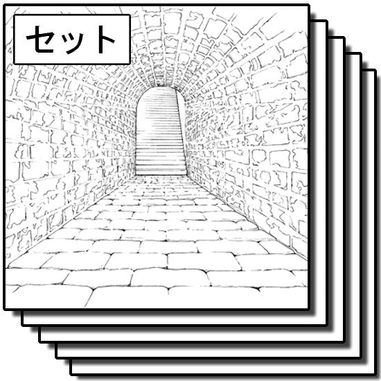 洞窟の背景のセットです。(10枚組)