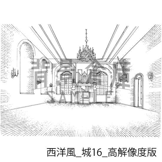 西洋風の城です。(高解像度版)