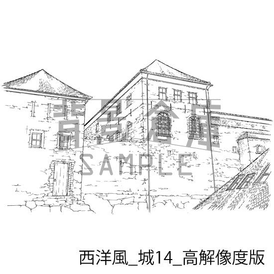 西洋風_セット9_高解像度版(城)