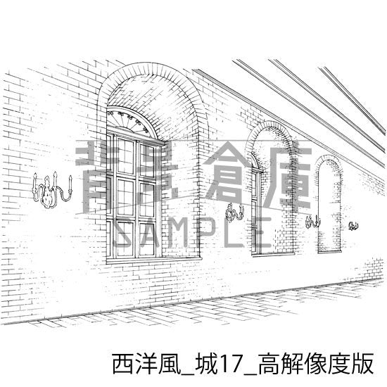 西洋風_セット9_高解像度版(城)