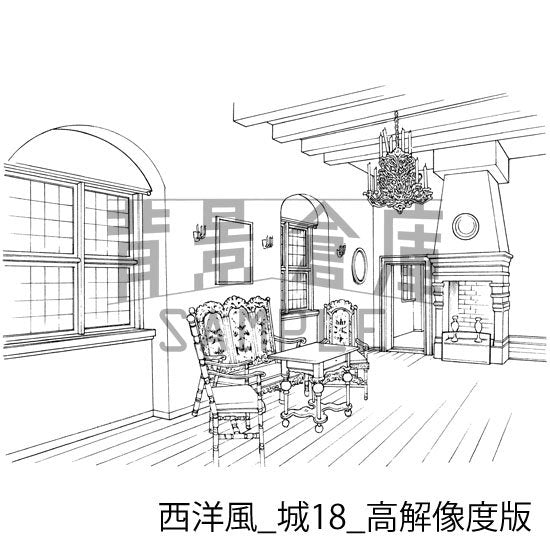 西洋風_セット9_高解像度版(城)