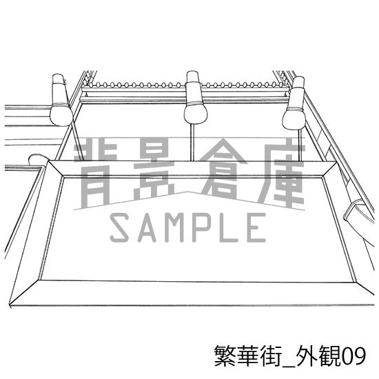 繁華街の外観(看板)です。