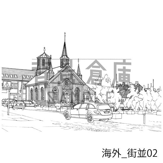 海外の街並です。