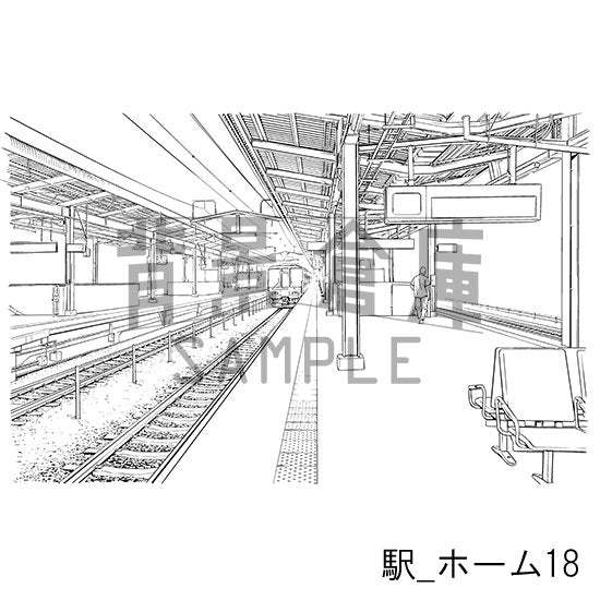 駅_セット2（ホーム）