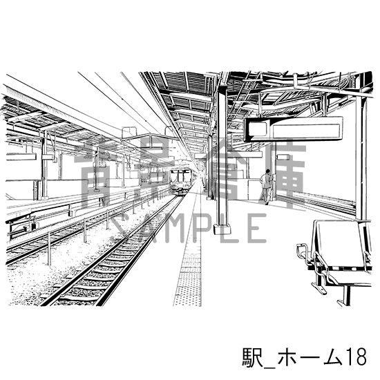 駅_セット2(ホーム)