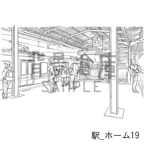 駅_セット2(ホーム)