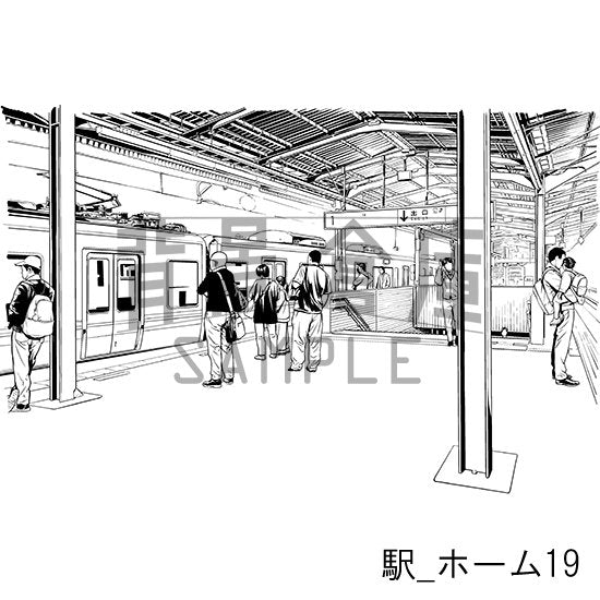 駅_セット2(ホーム)