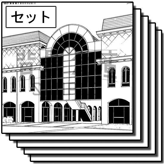 校舎外観のセットです。(8枚組)