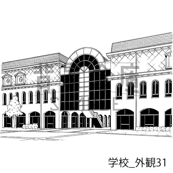 学校_セット24(外観)