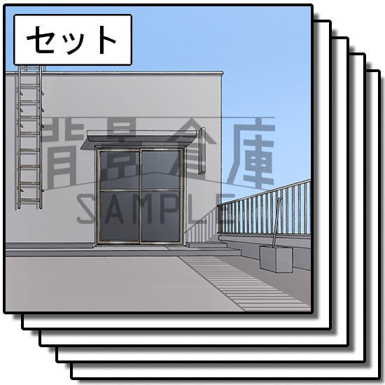 カラーの学校セットです。(6枚組)