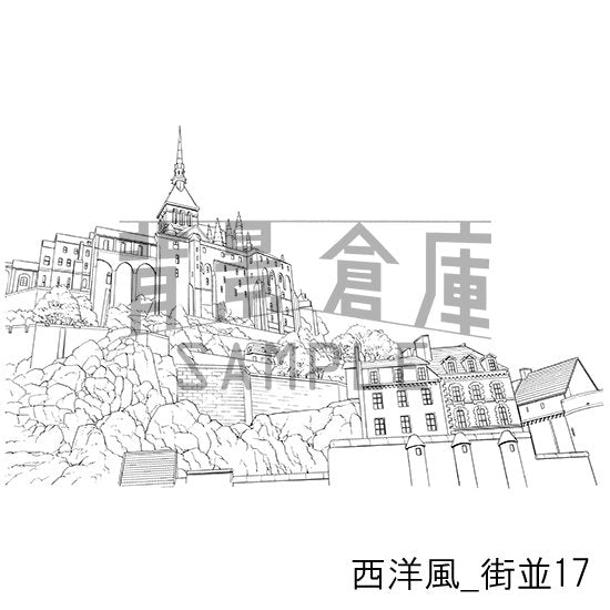 西洋風の背景集_セット12(街並)