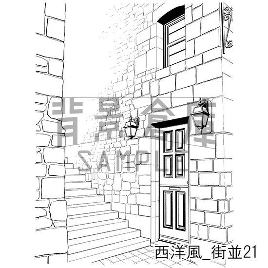 西洋風の背景集_セット12(街並)