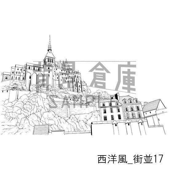 西洋風の背景集_セット12(街並)