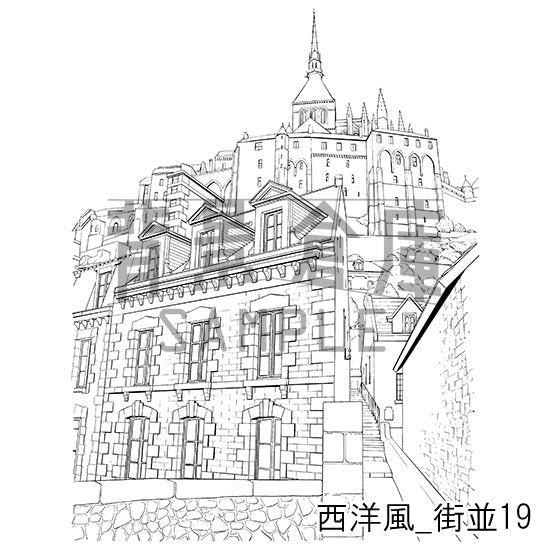 西洋風の背景集_セット12(街並)