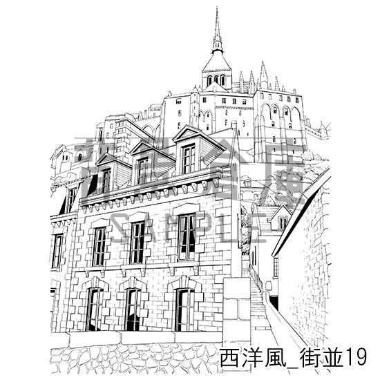西洋風の背景集_セット12(街並)