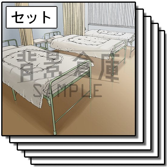 カラーの学校セットです。(5枚組)
