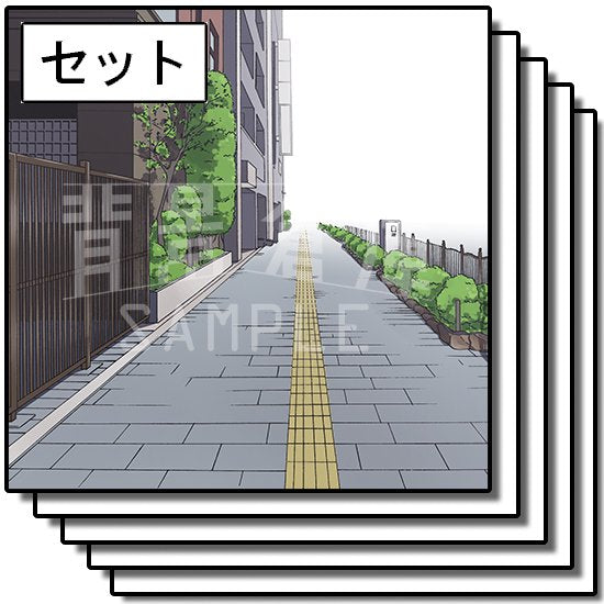 カラーのオフィスセットです。(5枚組)