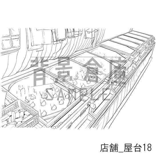 祭りの屋台の背景です。
