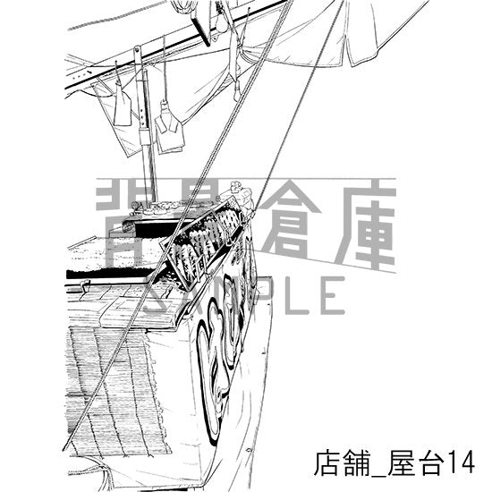 店舗の背景集_セット10(屋台)