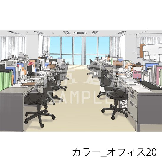 カラー背景集_セット17(オフィス)
