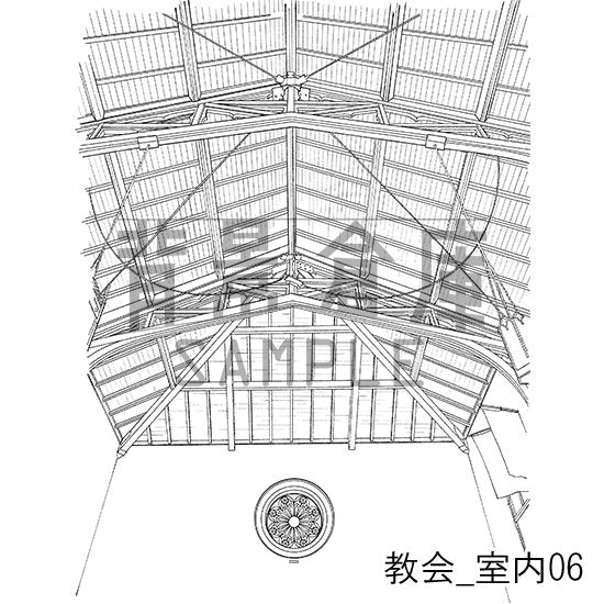 教会の背景集_セット1（室内）