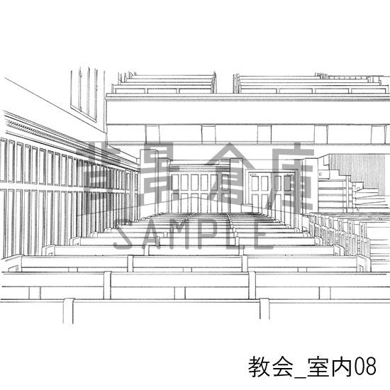 教会の背景集_セット1（室内）
