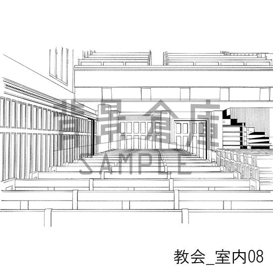 教会の背景集_セット1（室内）