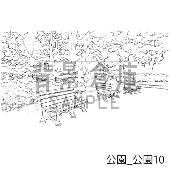 公園の背景集_セット2(公園)