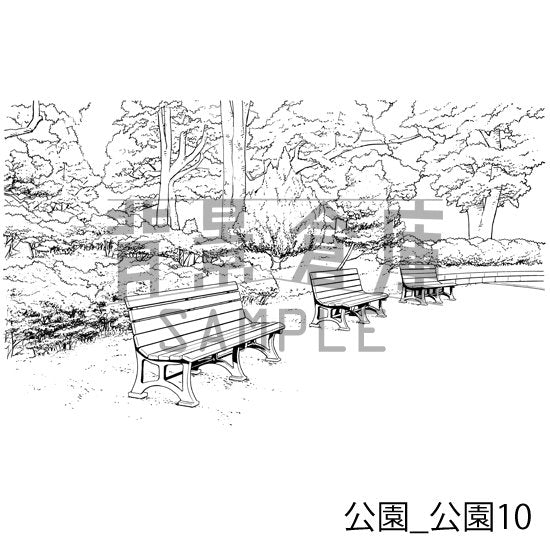 公園の背景集_セット2(公園)
