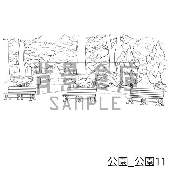 公園の背景集_セット2(公園)