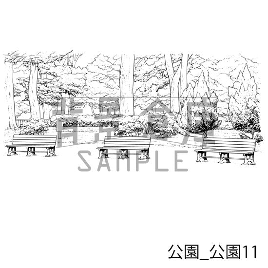 公園の背景集_セット2(公園)