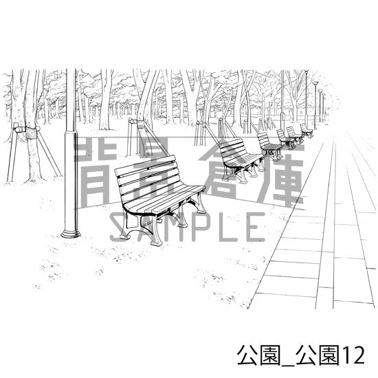 公園の背景集_セット2(公園)