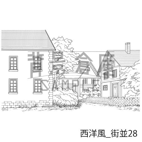 西洋風の街並です。