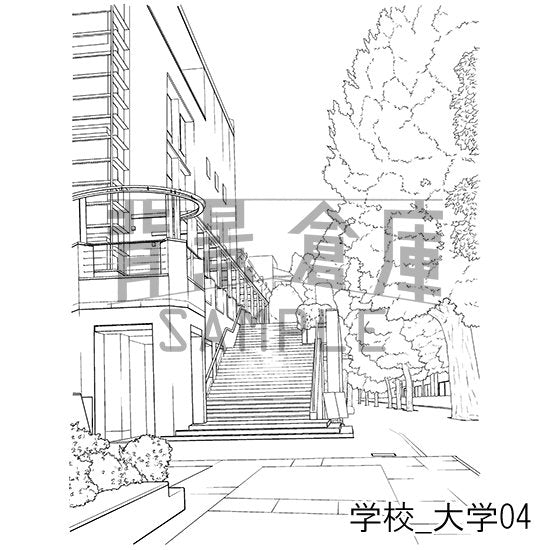 大学の構内の背景です。