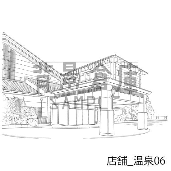 温泉の背景です。