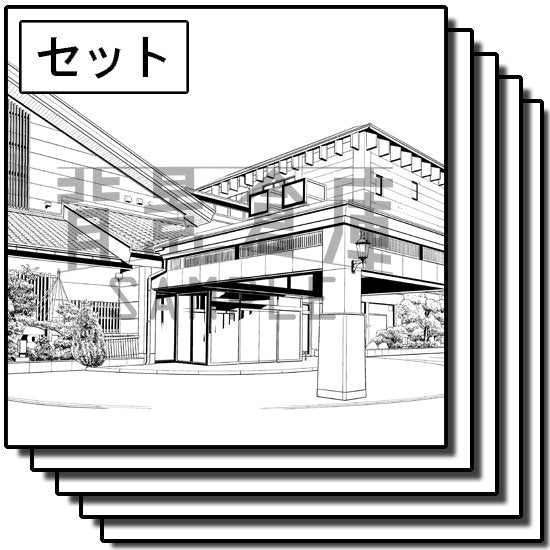 温泉の背景セットです。(6枚組)