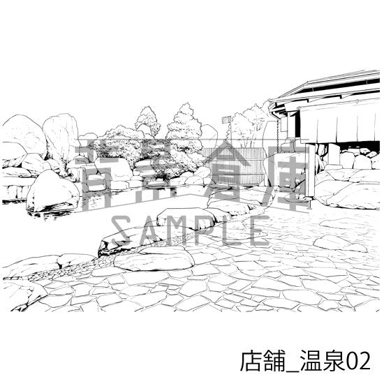 店舗の背景集_セット11(温泉)