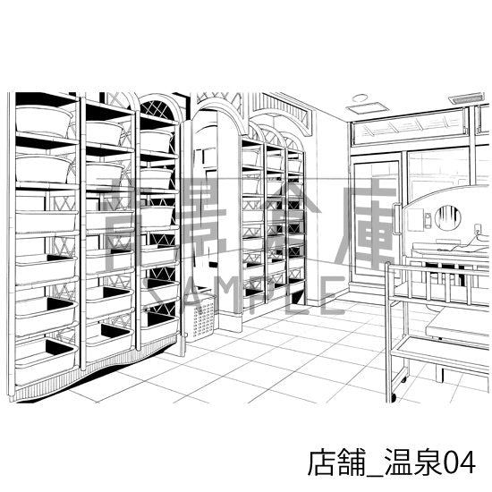 店舗の背景集_セット11(温泉)