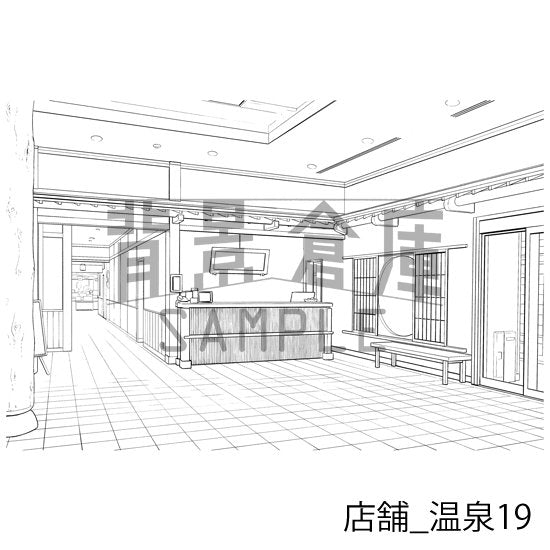 温泉の背景です。