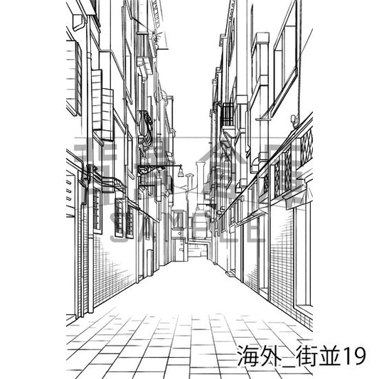 海外_街並19_トーン