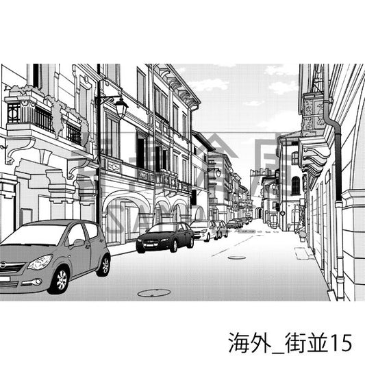 海外の背景集_セット3(街並)_トーン