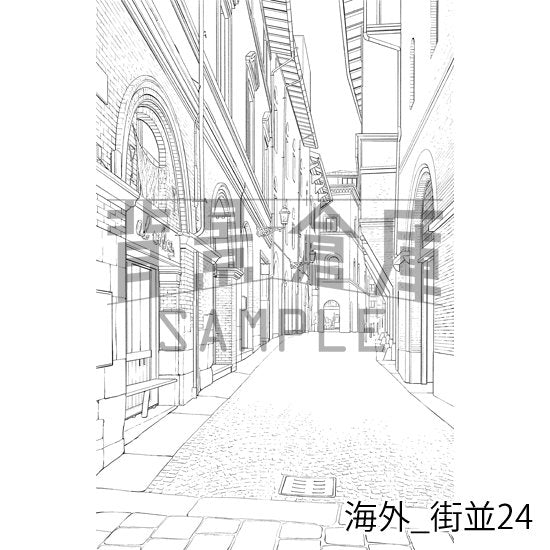 海外の背景集_セット4(街並)_トーン