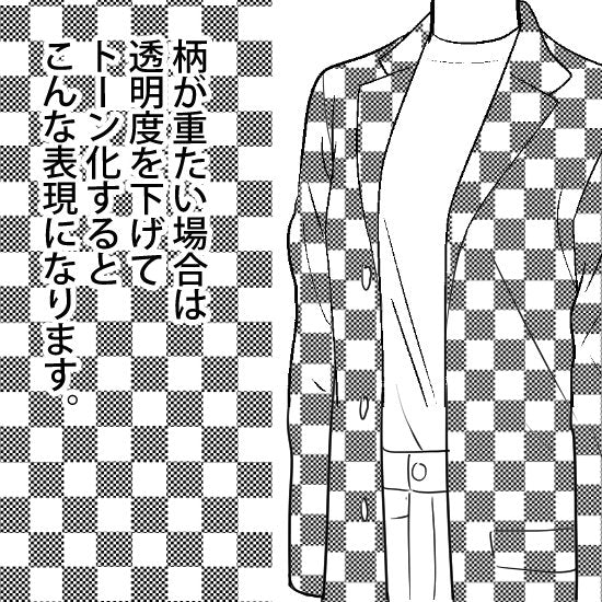 洋服の柄が描けるブラシ