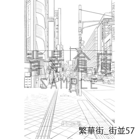 繁華街_街並57_トーン