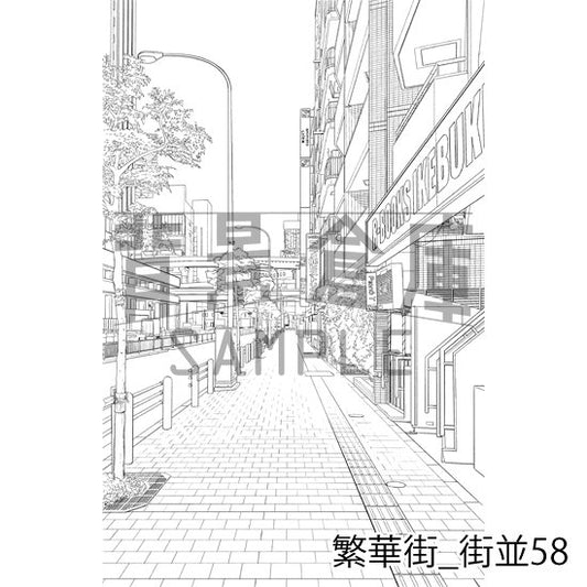 繁華街_街並58_トーン
