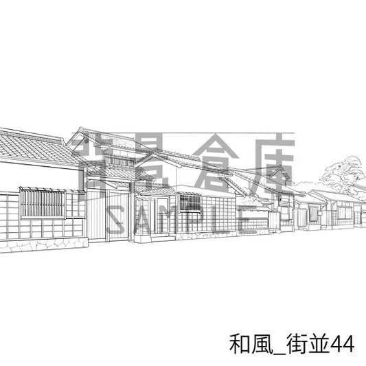 和風の背景集_セット25(街並)