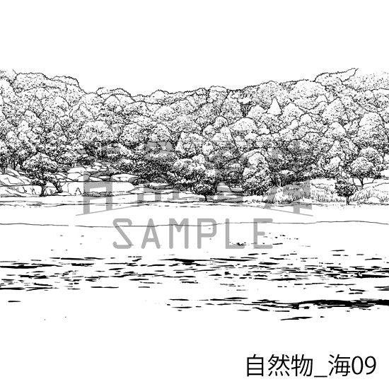 自然物_海09_トーン