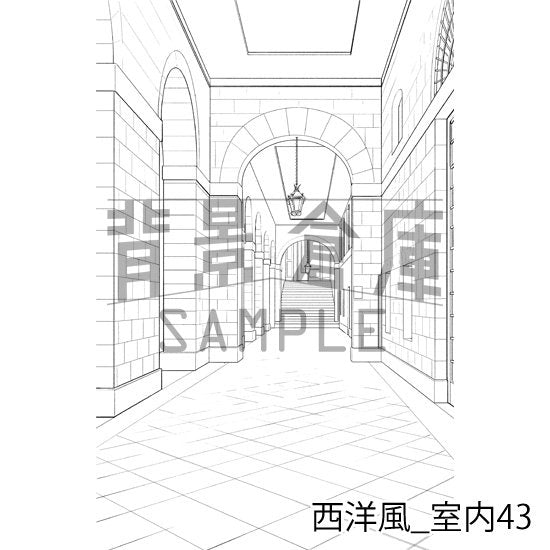 西洋風_室内43_トーン